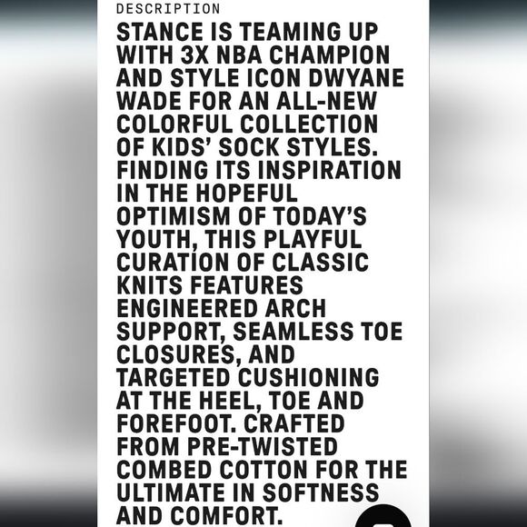 Stance Wade Collection, "Be You" Crew Socks - Picture 4 of 6